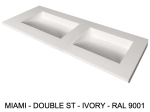 Plan vasque Design, sur mesure, Largeur 120 à 200 cm x Profondeur 40 à 60 cm, résine minérale de couleurs ACRYSTONE® Finition lisse, Livraison Offerte et Rapide.